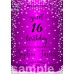 Purple Diamonds Sweet 16 Invitations,Purple Sparkle Diamonds Quinceanera Invitations,(016swee)